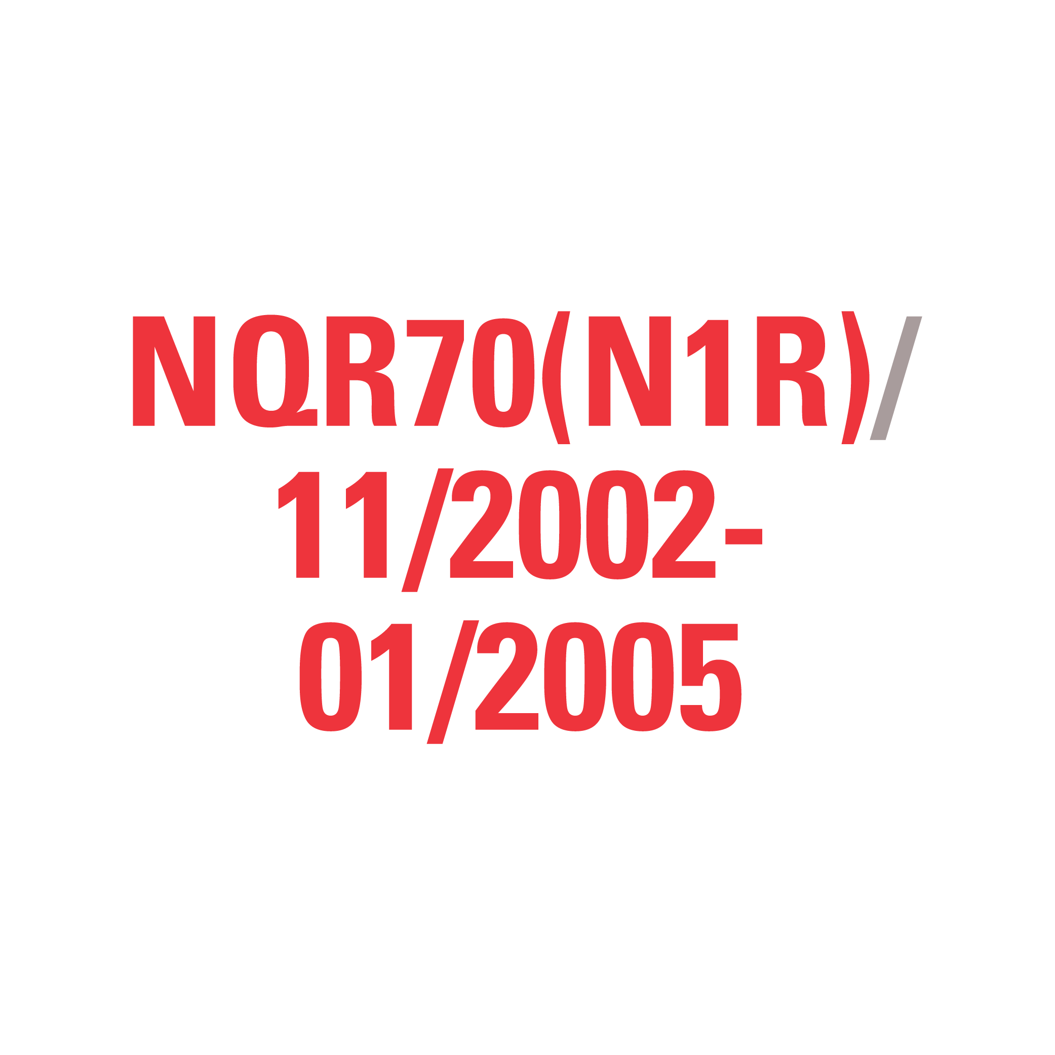 NQR70(N1R) 11/2002-01/2005
